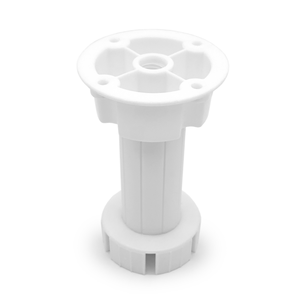 Опора кухонная 100 мм.неразб.регулируемая 95-130ммпластик белая 125-217