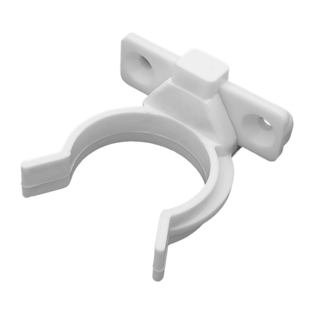 Клипса + подклипсник для опоры 90-120 мм белая для крепления цоколя 125-068