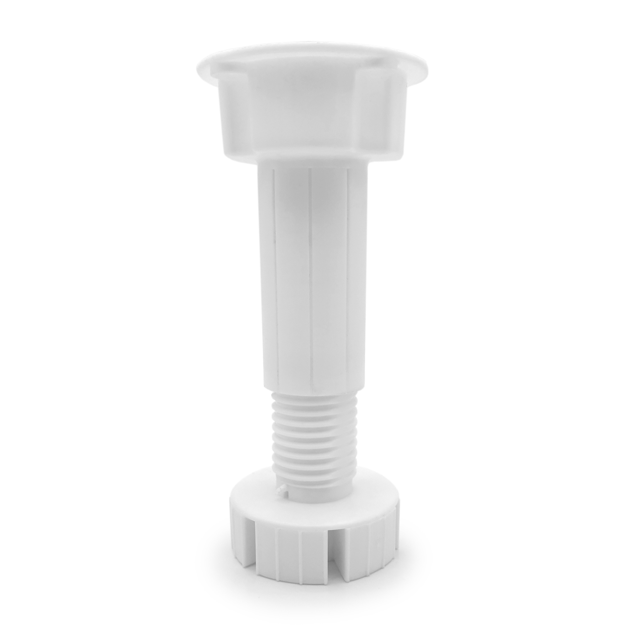 Опора кухонная 100 мм.неразб.регулируемая 95-130ммпластик белая 125-217