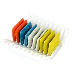 Мел восковой прямоугольный МВП-10 цветной (10шт.)