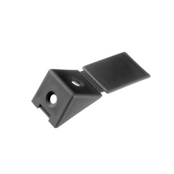 Уголок-стяжка плас. на 2 шурупа Графит