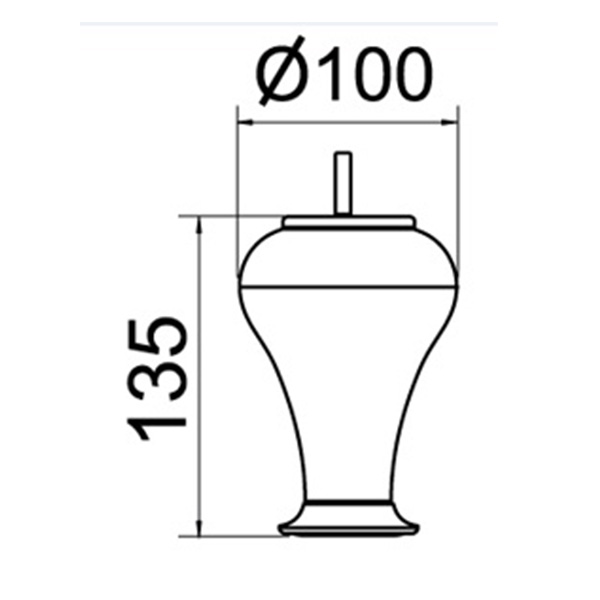 Опора для меб. Т-400233 древесный 13,5 см