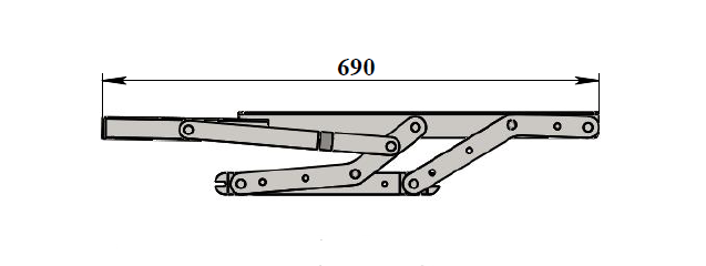 Механизм трансформации №402 Нога Тик-Так (480) без трубы