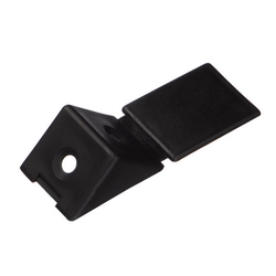 Уголок-стяжка плас. на 2 шурупа Черный