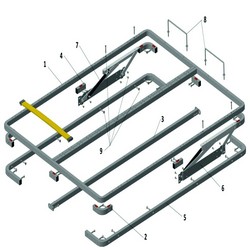 Орт. основание МР-4-Л 1200*2000 мм Комплект.газ460/190-800N;мт-2-325