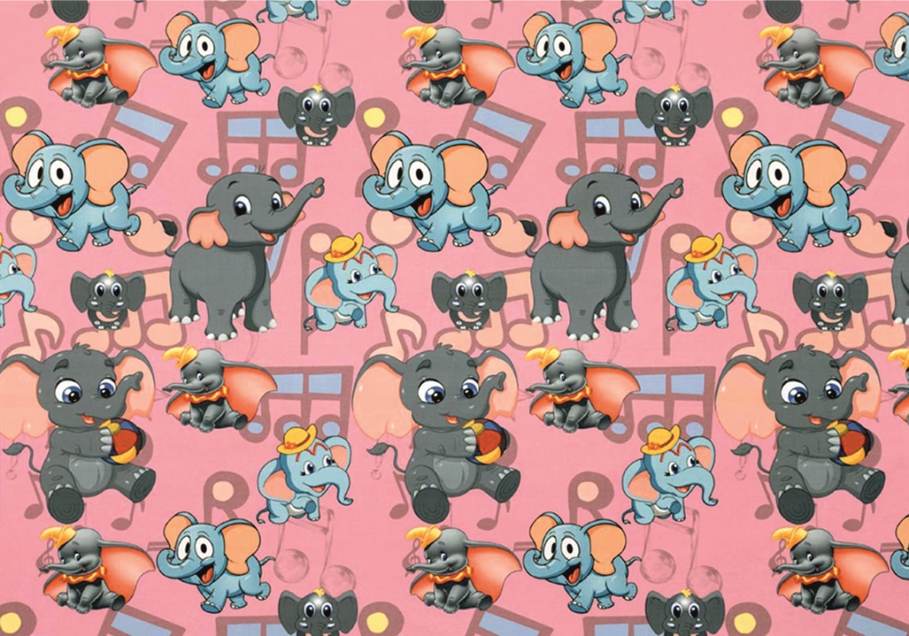 Ткань велюр SLONIKI