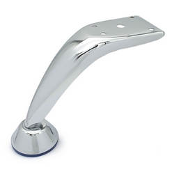 Опора меб.120 мм гнутая 1,2мм. хром (1/100) 125-262