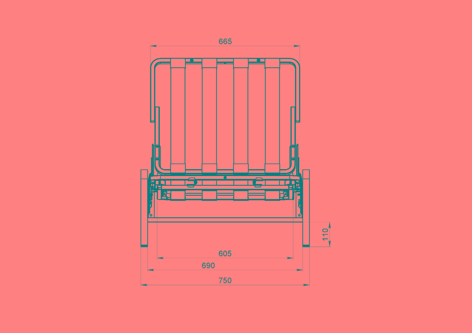 Кресло Румба (черный муар)