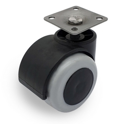 Опора колесная резиновый ход  D50mm 125-058