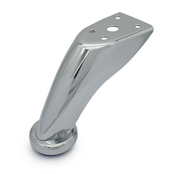 Опора меб.90 мм гнутая 1,0мм. хром (1/100) 125-263