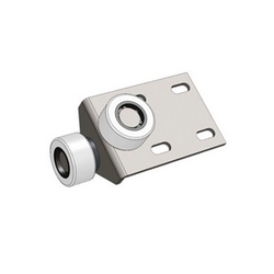 Опора роликовая №2822 угловая резиновое колесо