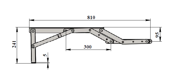 Механизм трансформации №402 Нога Тик-Так (480) без трубы