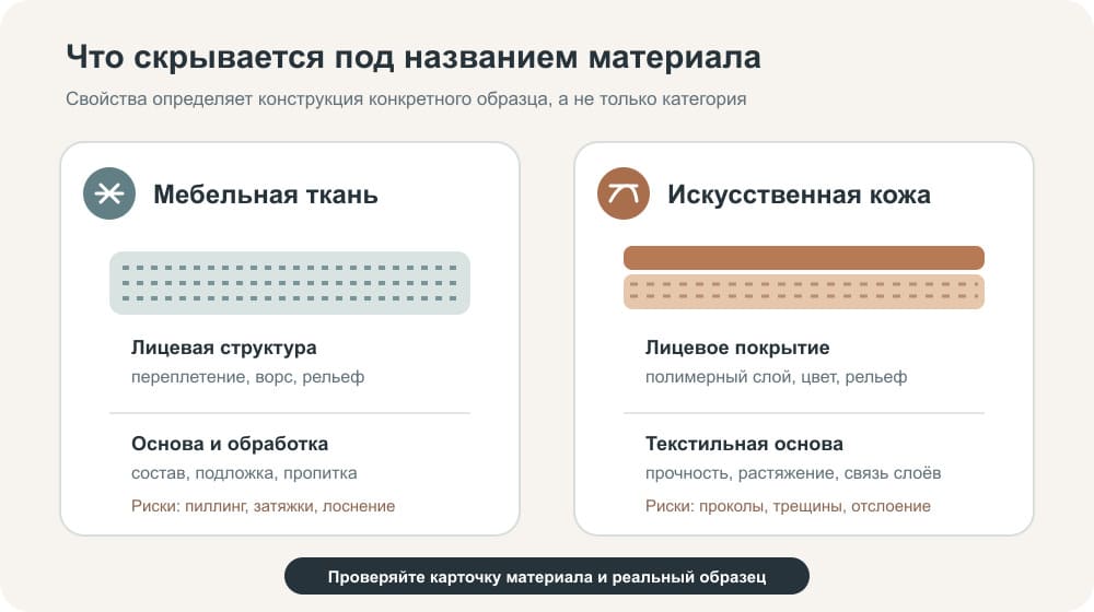 Как устроены мебельная ткань и искусственная кожа